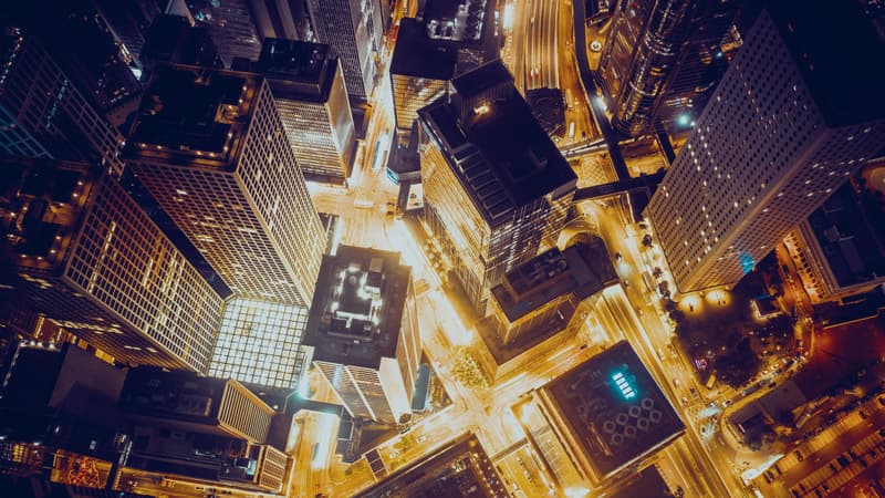 Global Supply Chain Delivery At Night 4